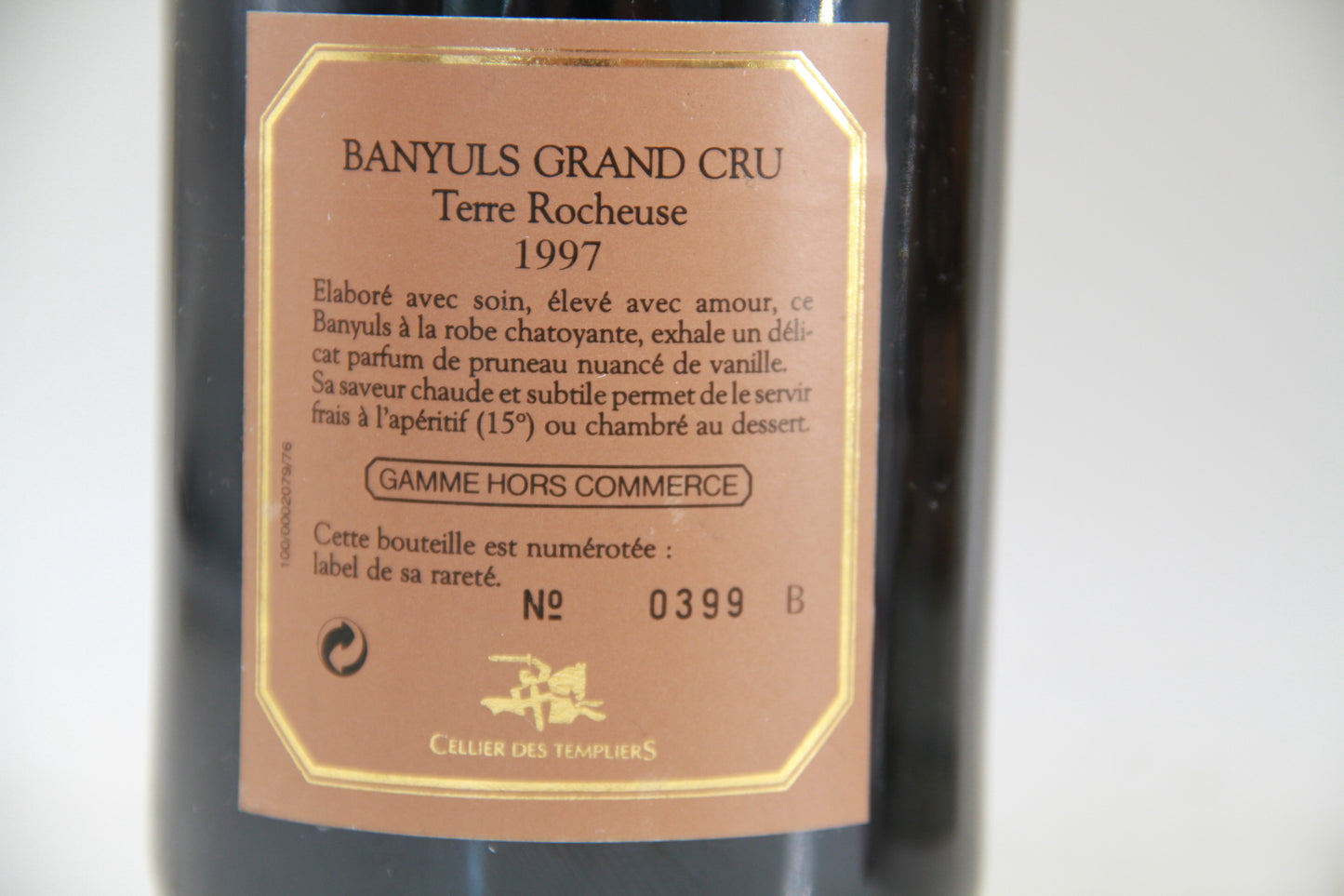 Banyuls Grand Cru "demi doux" Terre Rocheuse * 1997 ** " Cellier des Templiers - Eric-Dixvins