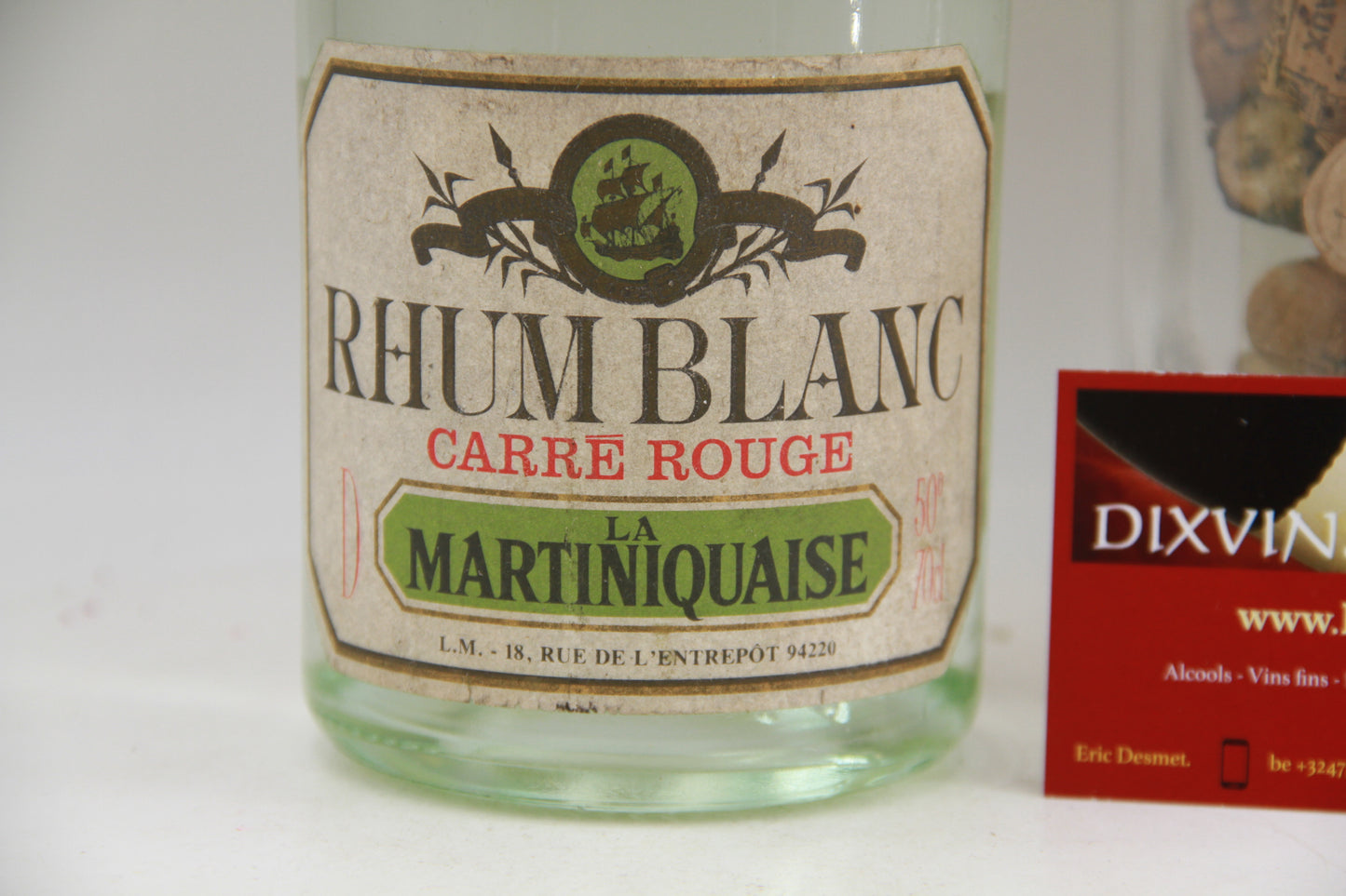 Rhum Blanc Carré Rouge 50 ties Pur Agricole. 70cl. 50°