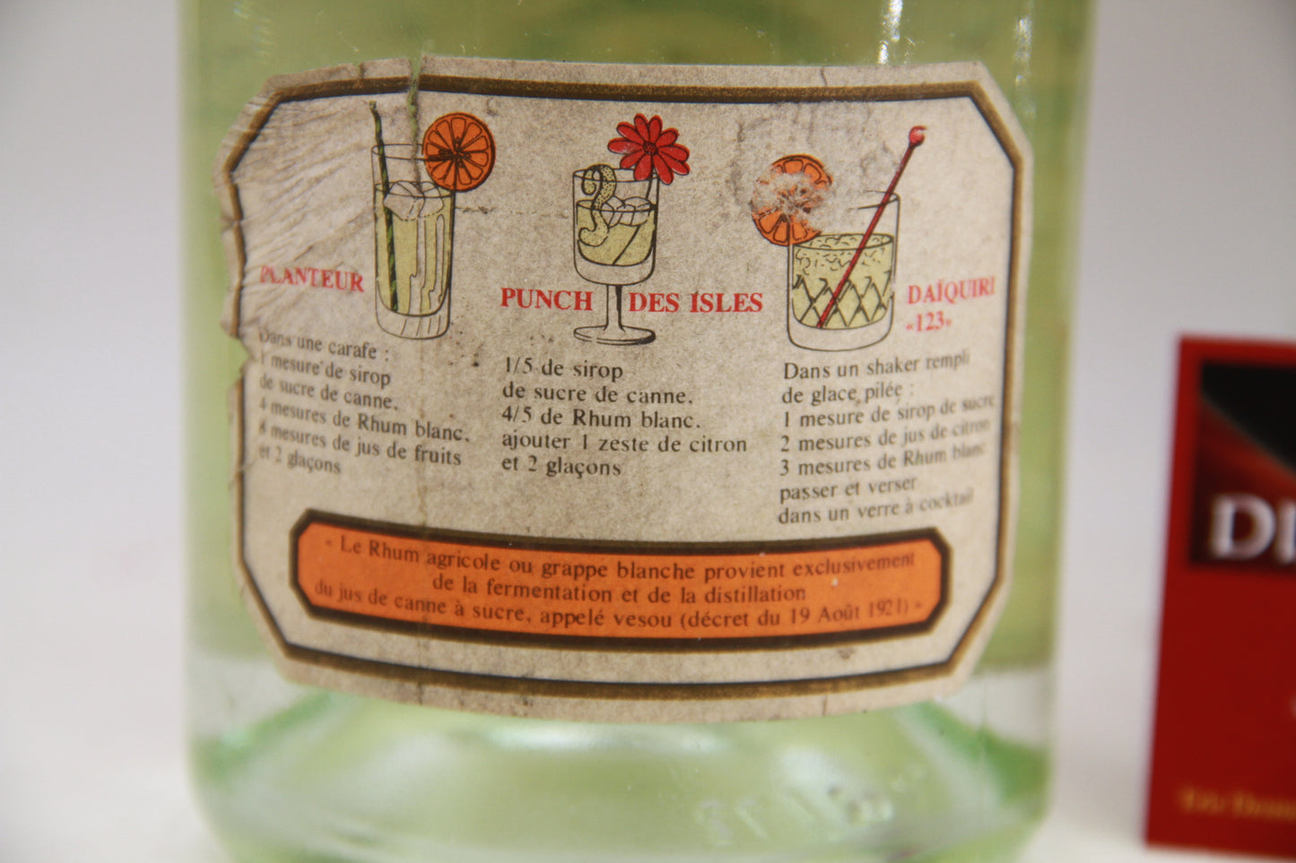 Rhum Blanc Carré Rouge 50 ties Pur Agricole. 70cl. 50°