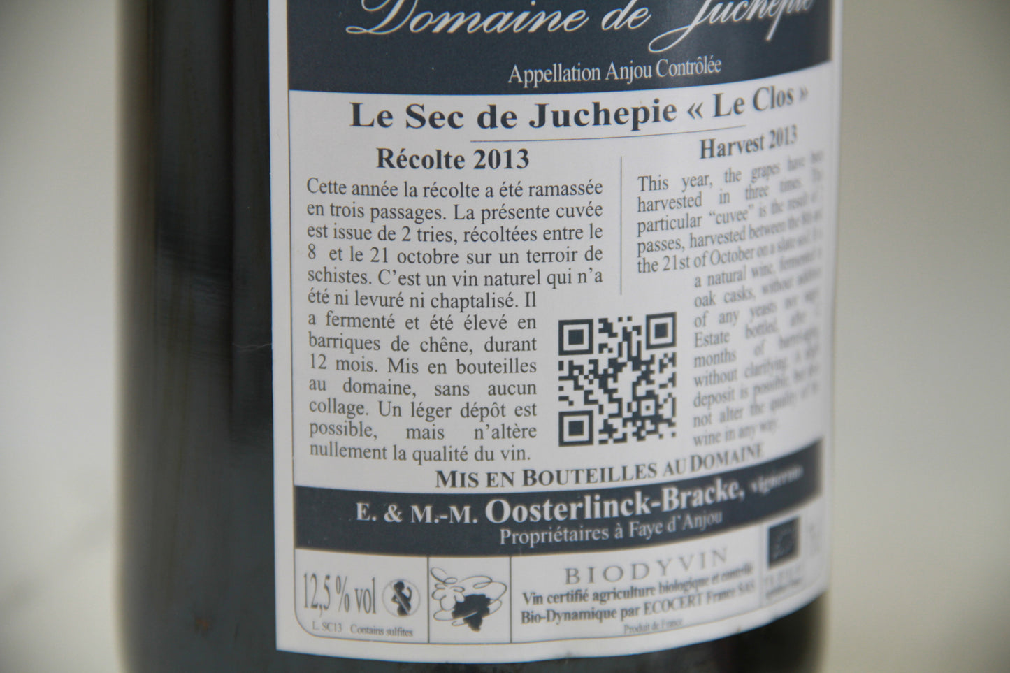 Le Sec De Juchepie "Le Clos " Oosterlinck-Bracke 2013