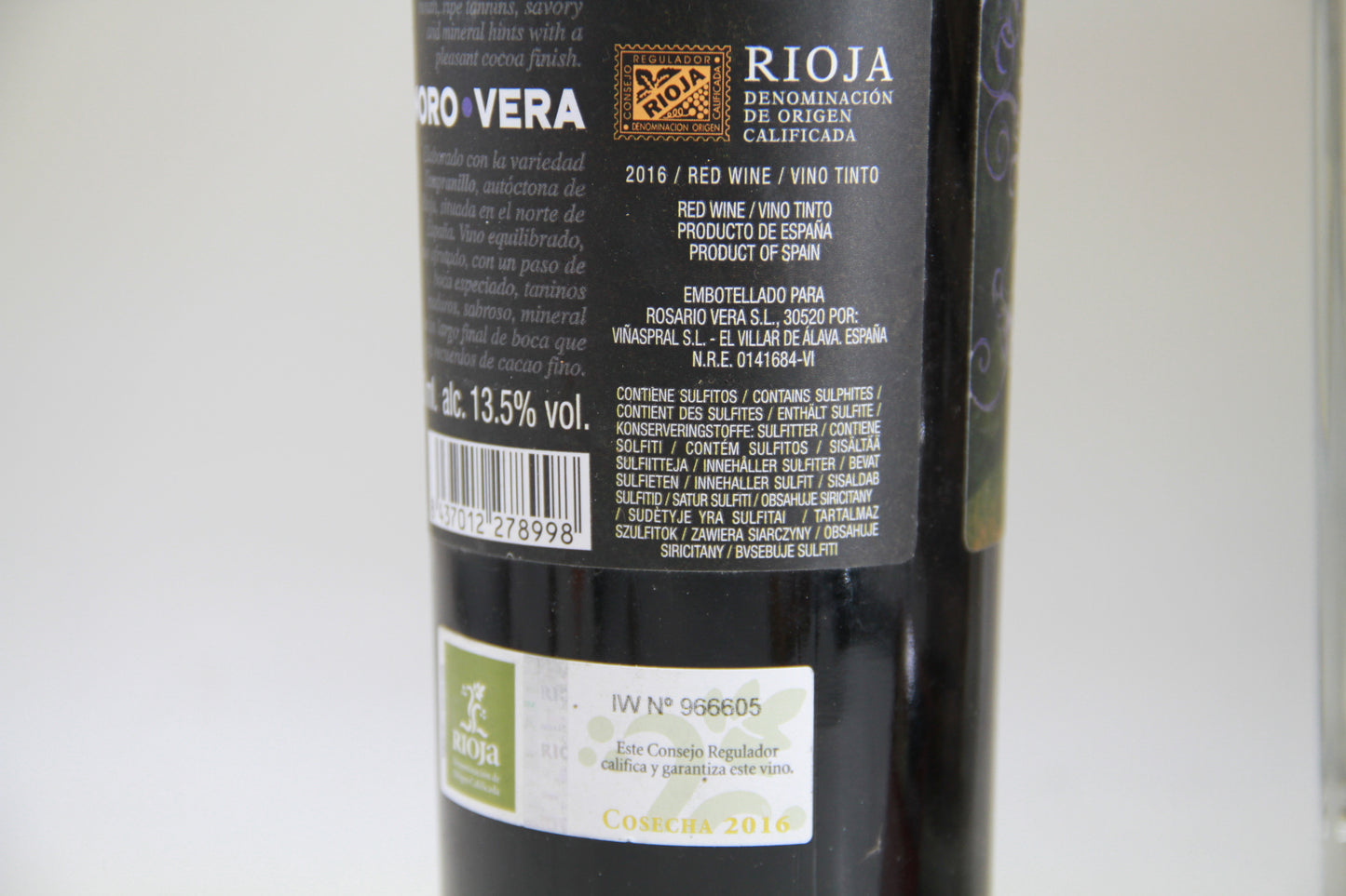 Honoro Vera Rioja 2016