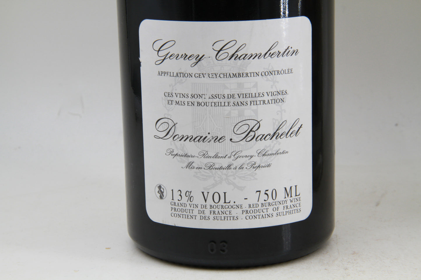 Gevrey Chambertin Vielles Vigne Domaine Bachelet. 2008