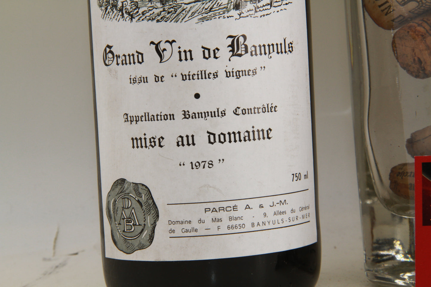 Banyuls "Vielles Vignes" 1978. Domaine du Mas Blanc