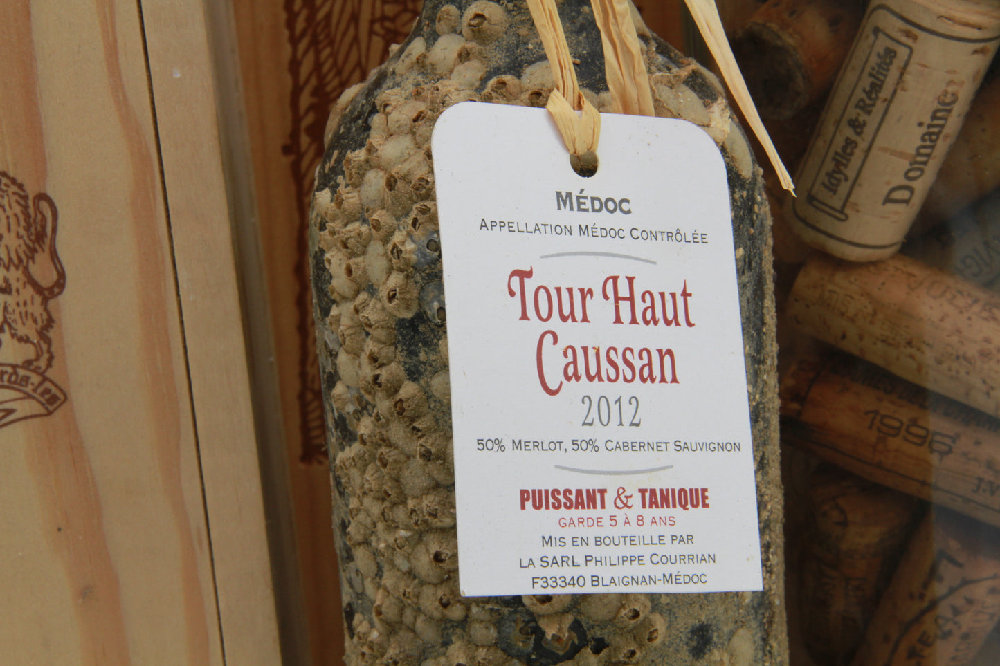 Tour Haut Caussan Vin d’O, Médoc Vin Immergé en Baie de Morlaix