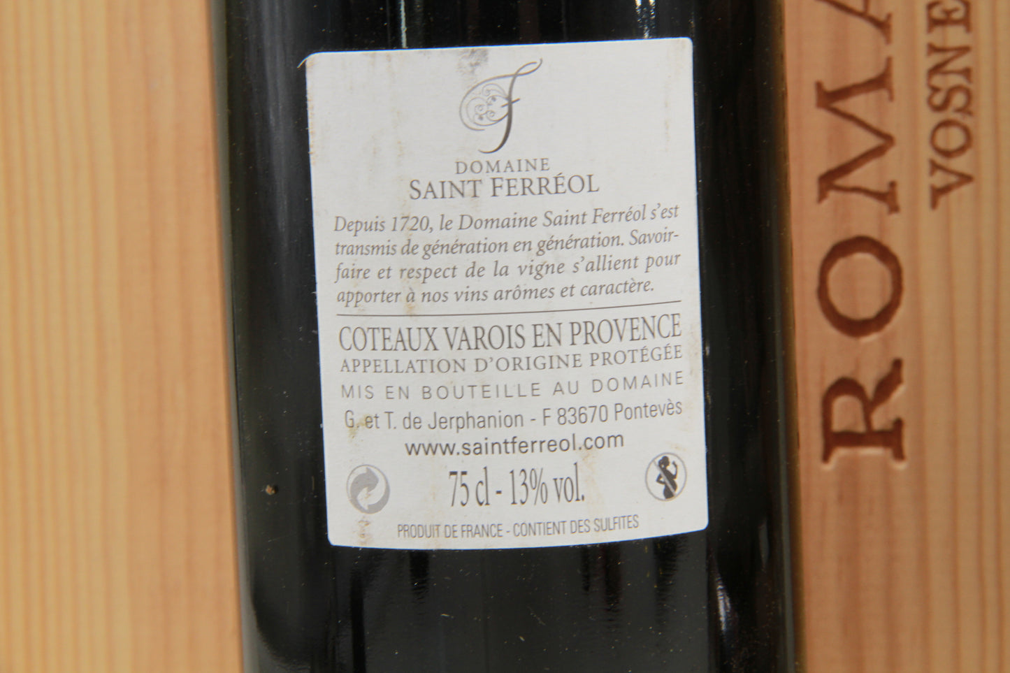 Provence rouge Domaine Saint Ferréol. 2014