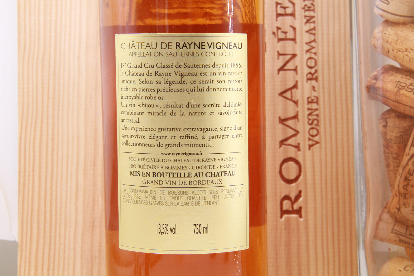 Chateau Rayne Vigneau 1erGrand Cru Classé Sauternes. 2008