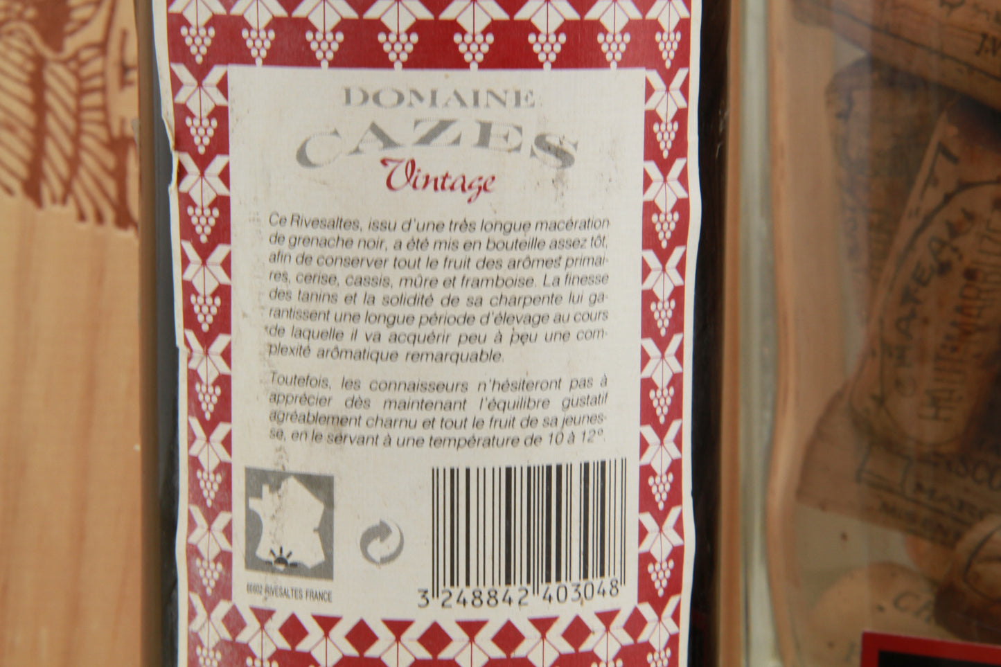Rivesaltes Vintage Domaine Cazes. 1994