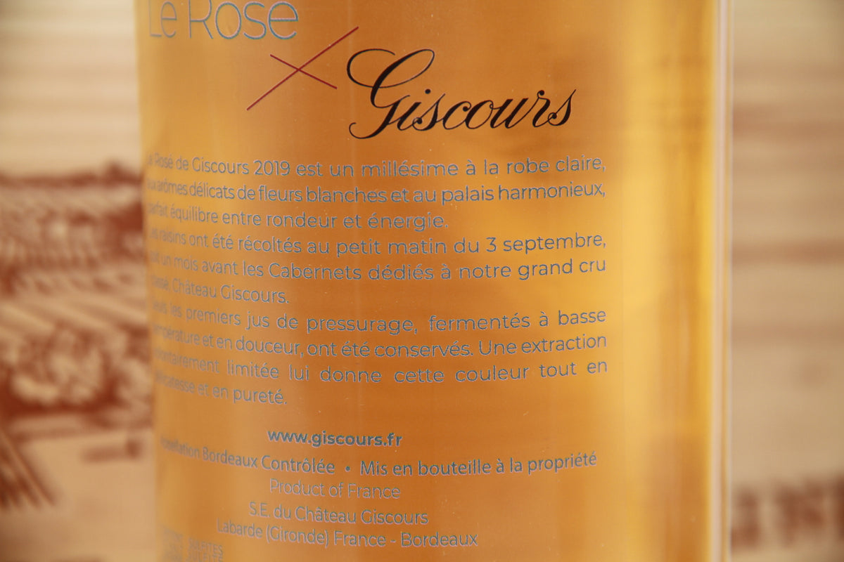 Le Rosé De Giscours Chateau Giscours 2019