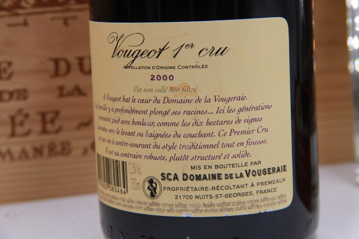 Vougeot 1er Cru – Domaine de la Vougeraie. 2000