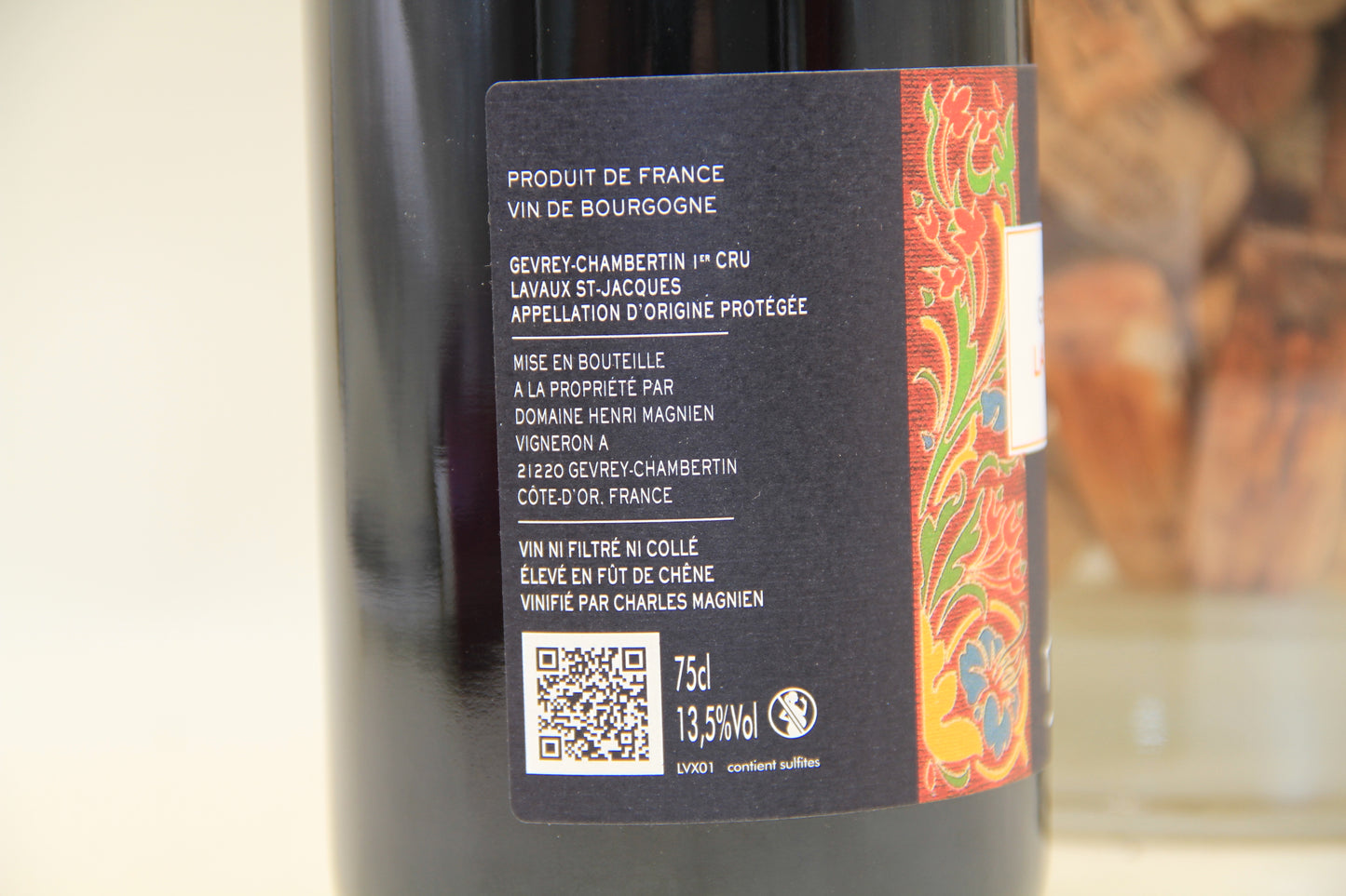 Gevrey Chambertin " Lavaux St Jacques " 1er CRU **2016 ** Henri Magnien - Eric-Dixvins