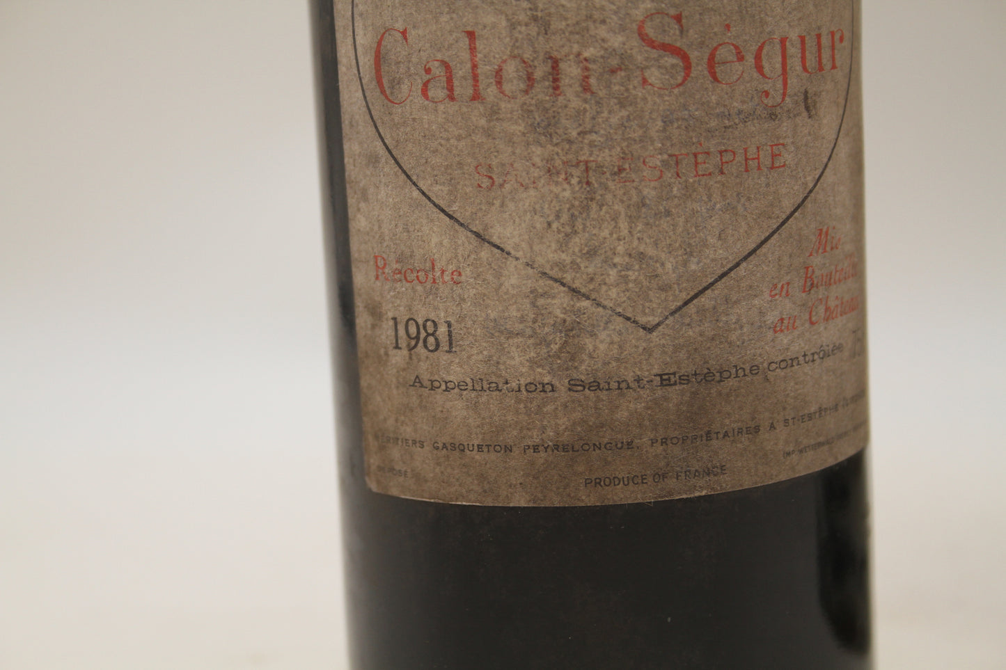 Chateau Calon Ségur ** 1981 ** Saint Éstèphe Grand Cru Classé - Eric-Dixvins