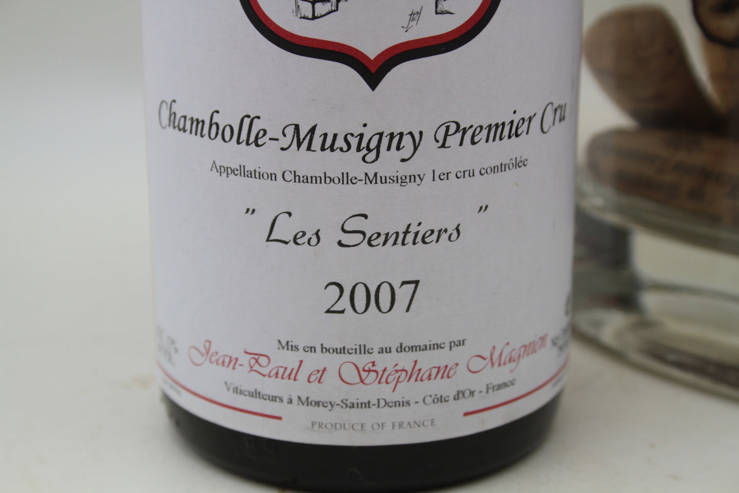 Chambolle Musigny 1er Cru "Les Sentiers " ** 2007 ** Stephane Magnien - Eric-Dixvins
