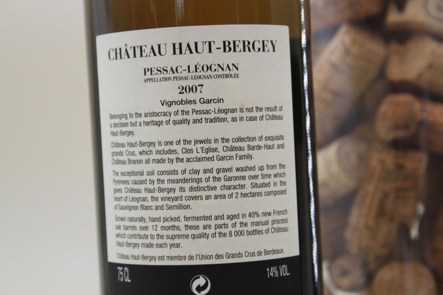 -Chateau Haut Bergey ** 2007** Pessac Léognan - Eric-Dixvins