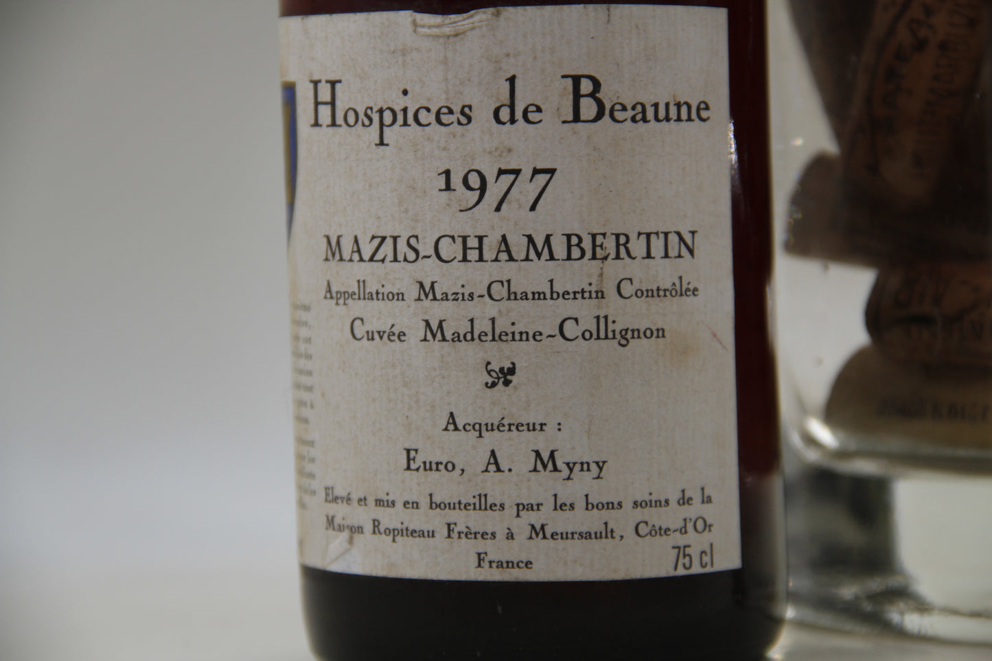 -Mazis-Chambertin ** Cuvée Madeleine-Collignon " ** 1977 ** Hospices de Beaune - Eric-Dixvins