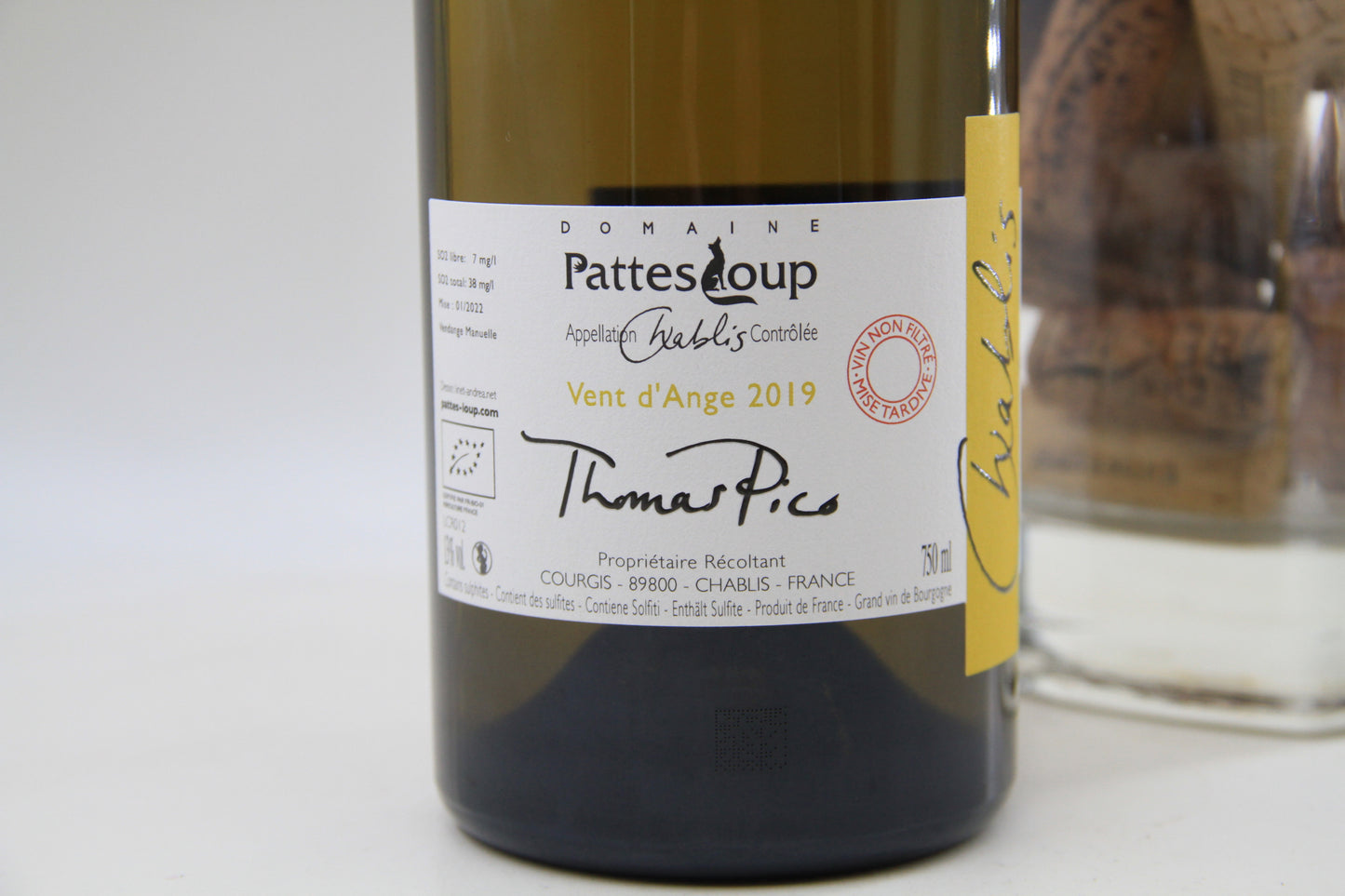 Chablis Vent d'Ange **2019** Thomas Pico - Domaine Pattes Loup - Eric-Dixvins