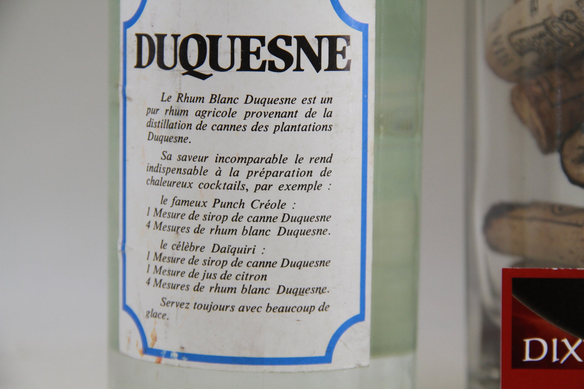 Rhum Duquesne  70 ties   Pur Agricole. 70cl.     50° - Eric-Dixvins