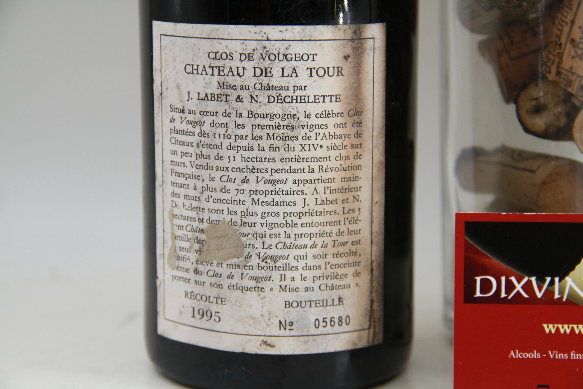 Clos Vougeot  GrandCru   ** 1995 **  Chateau De La Tour - Eric-Dixvins