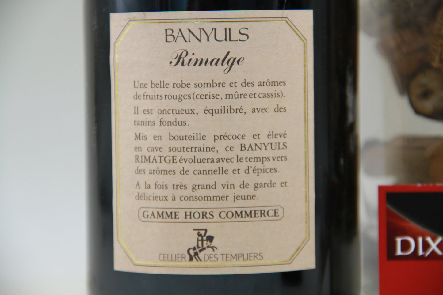 Banyuls  Rimatge  * 1993 **  " Cellier des Templiers - Eric-Dixvins