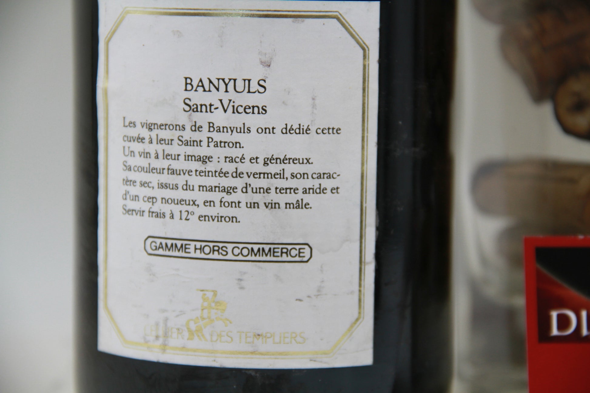 Banyuls  Sant Vicens  ** Sec **  " Cellier des Templiers - Eric-Dixvins