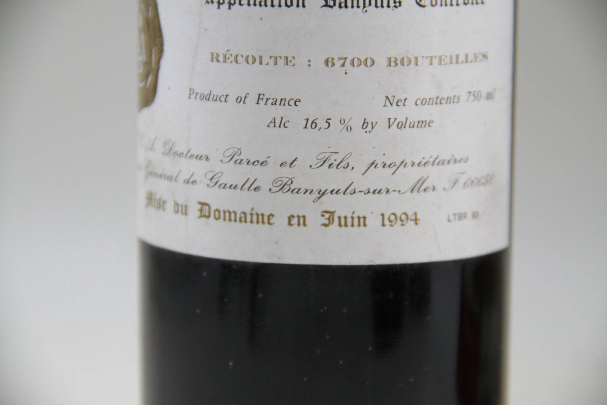 Banyuls ** 1991 ** Domaine du Mas Blanc - Eric-Dixvins