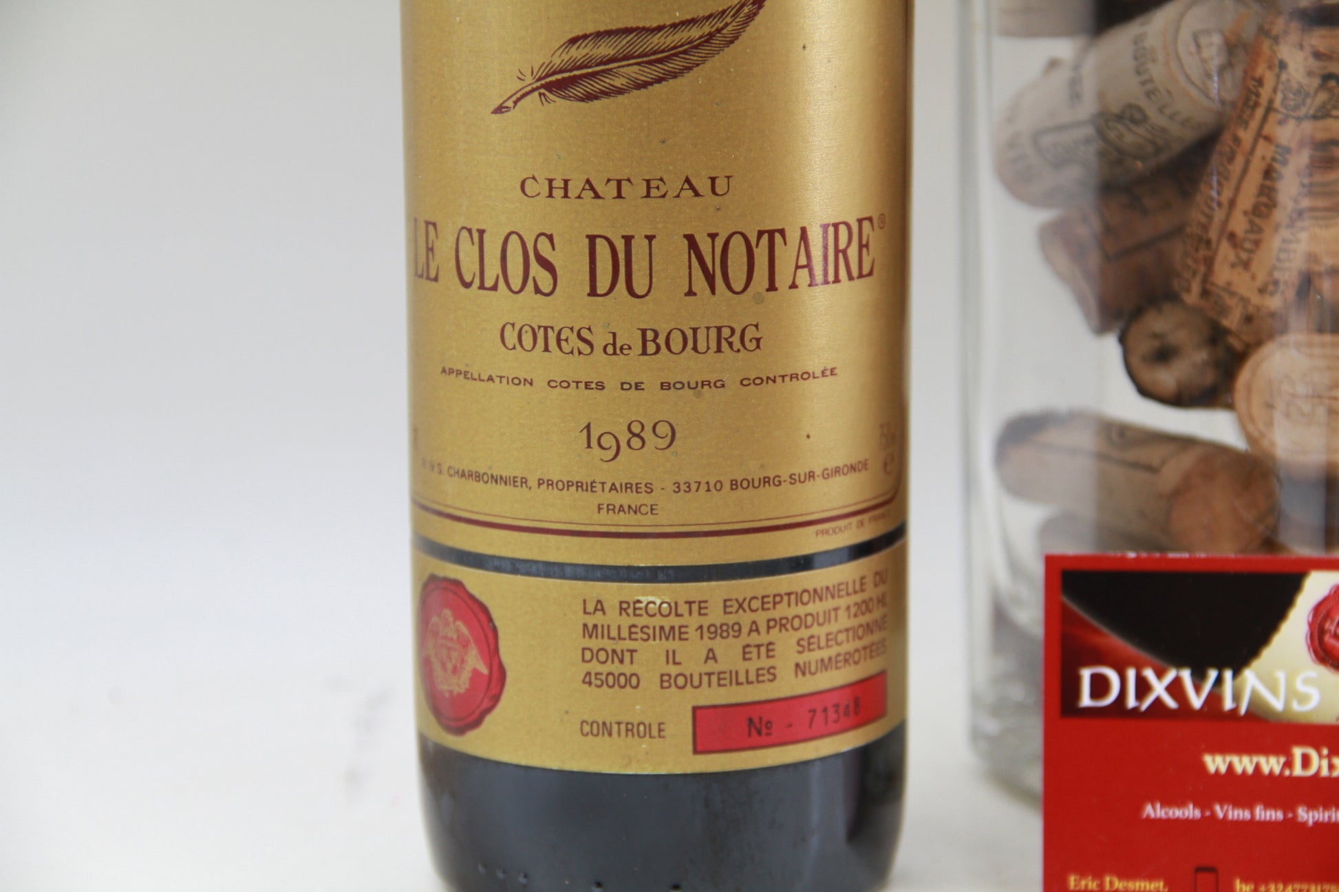 Le Clos du Notaire   1989  Cotes de Bourg - Eric-Dixvins