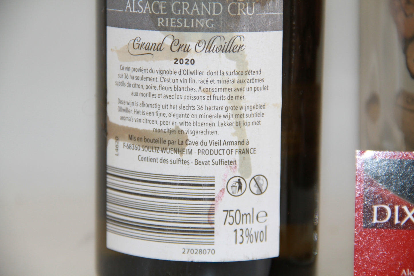 Riesling Grand Cru Ollwiller  Cave du Viel Armand   2020 - Eric-Dixvins