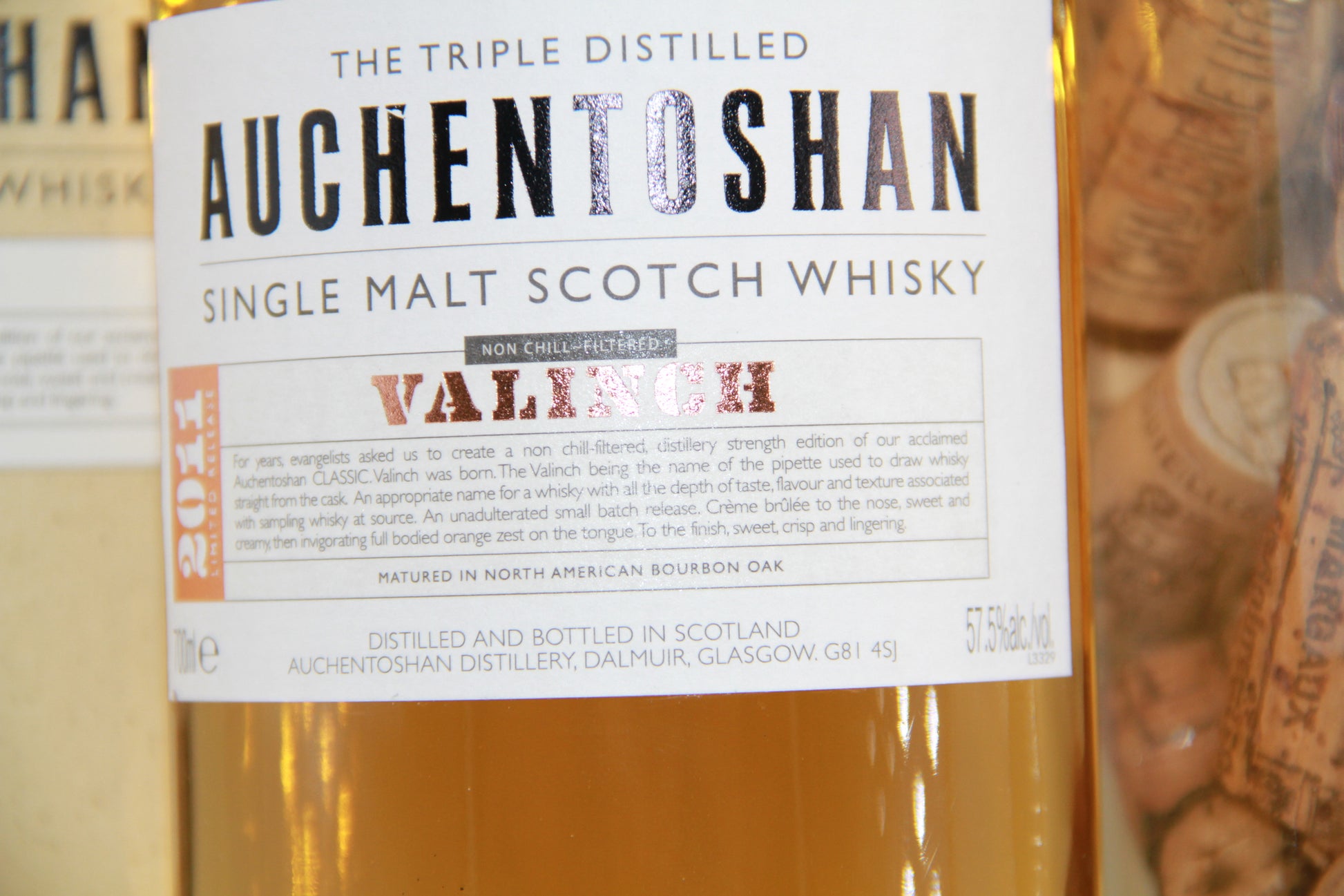 Auchentoshan 2011 Valinch  Single malt Scotch Wiskhy - Eric-Dixvins