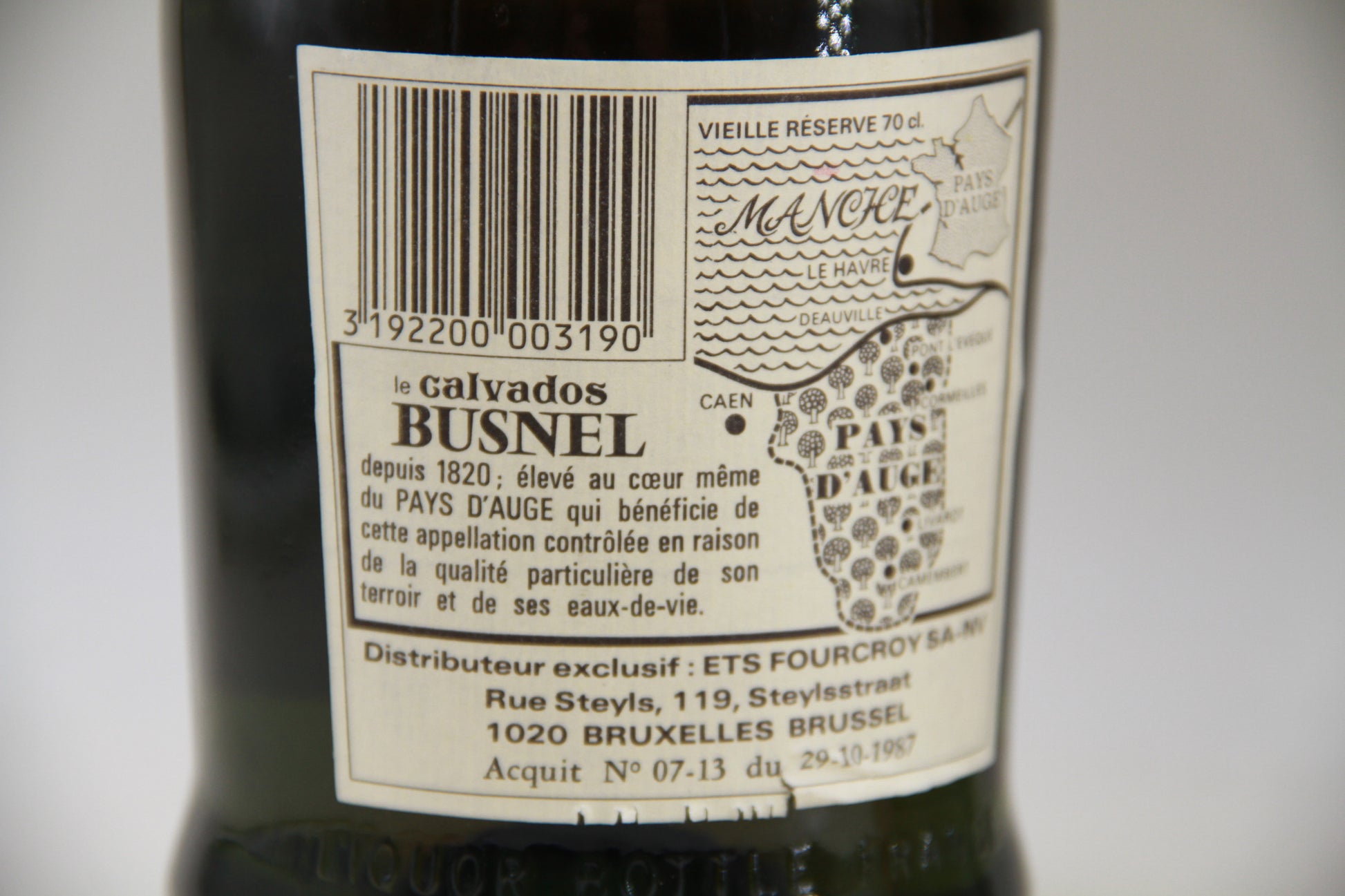 CALVADOS - BUSNEL - Vielle réserve -  vsop bouteille des années 1970 - Eric-Dixvins