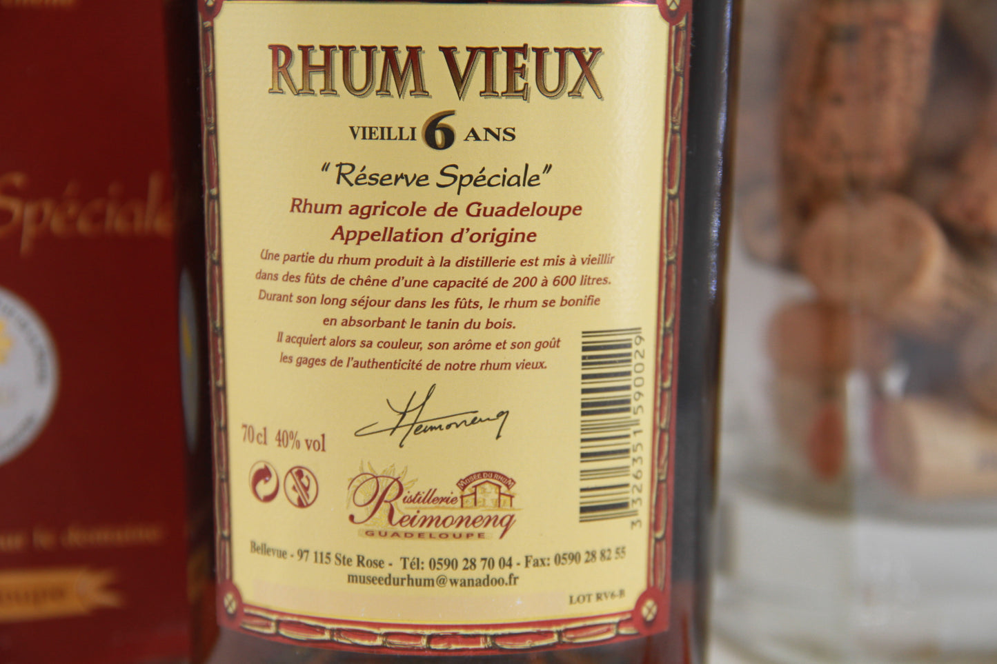 Rhum Vieux 6 ans Réserve Spéciale Reimonenq