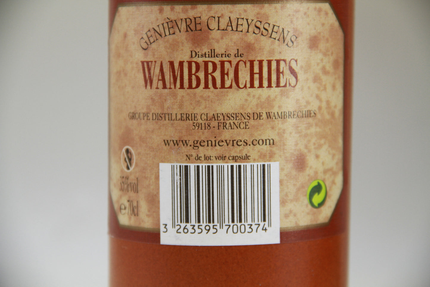 Genièvre de WAMBRECHIES cruchon en Grès