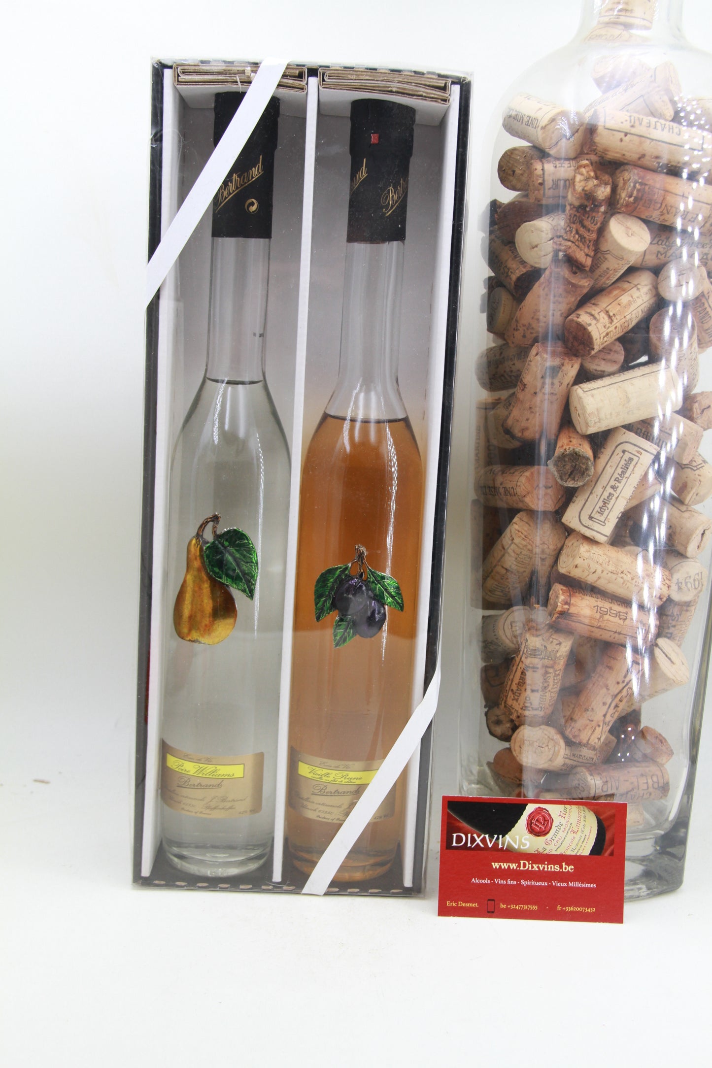 Eau de Vie Poire + Prune  Distillerie Bertrand coffret 2000