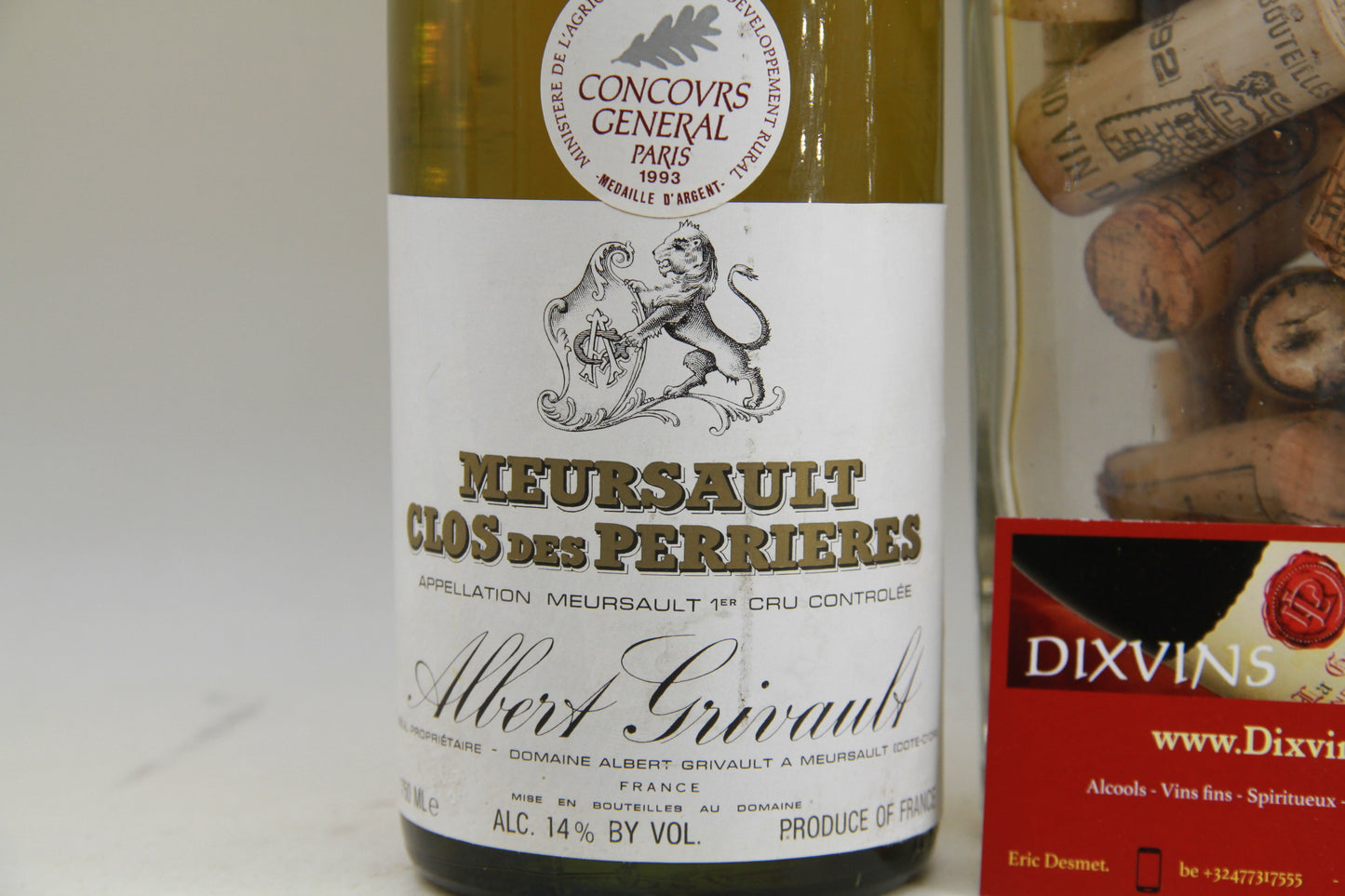 Meursault 1er Cru Clos des Perrières Monopole Albert Grivault. 1991