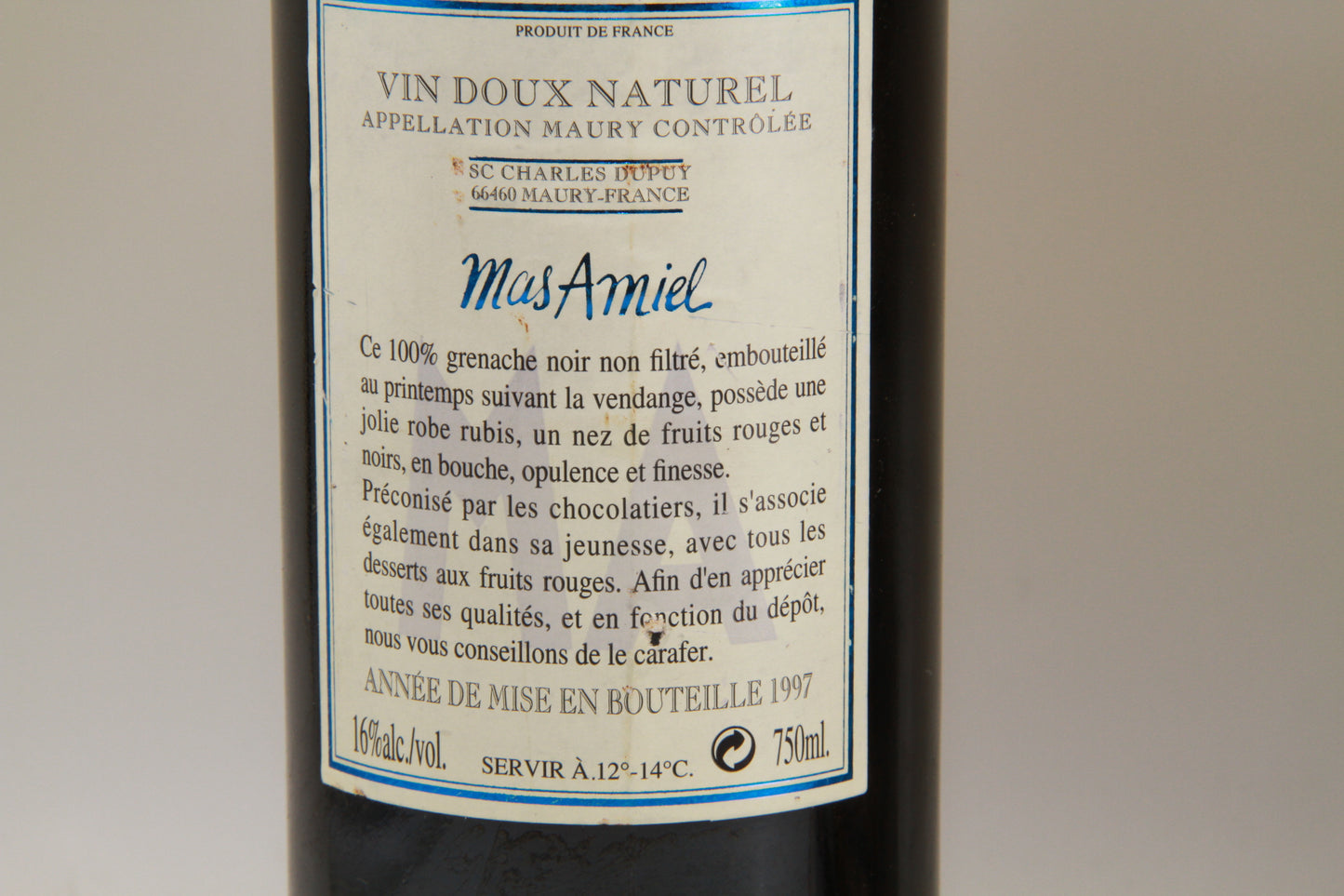 Mas Amiel  Vintage   1996