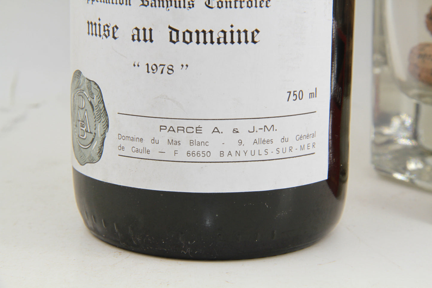 Banyuls "Vielles Vignes"    1978.   Domaine du Mas Blanc