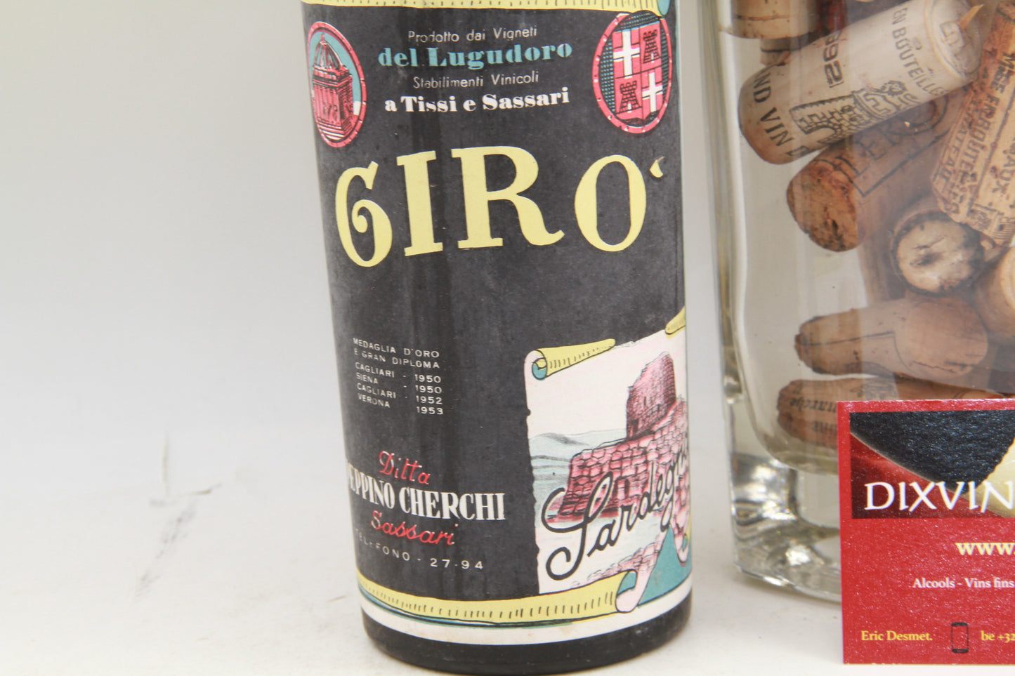 Moscato Cherchi    Del Lugudoro.  Sassari  vielle bouteille annees 40