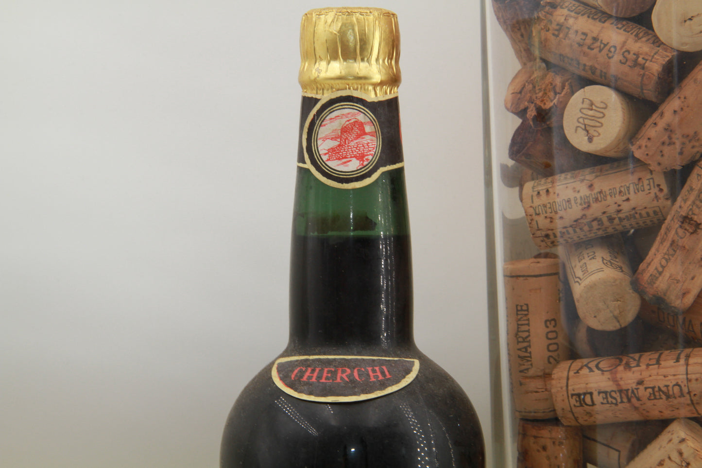 Moscato Cherchi    Del Lugudoro.  Sassari  vielle bouteille annees 40