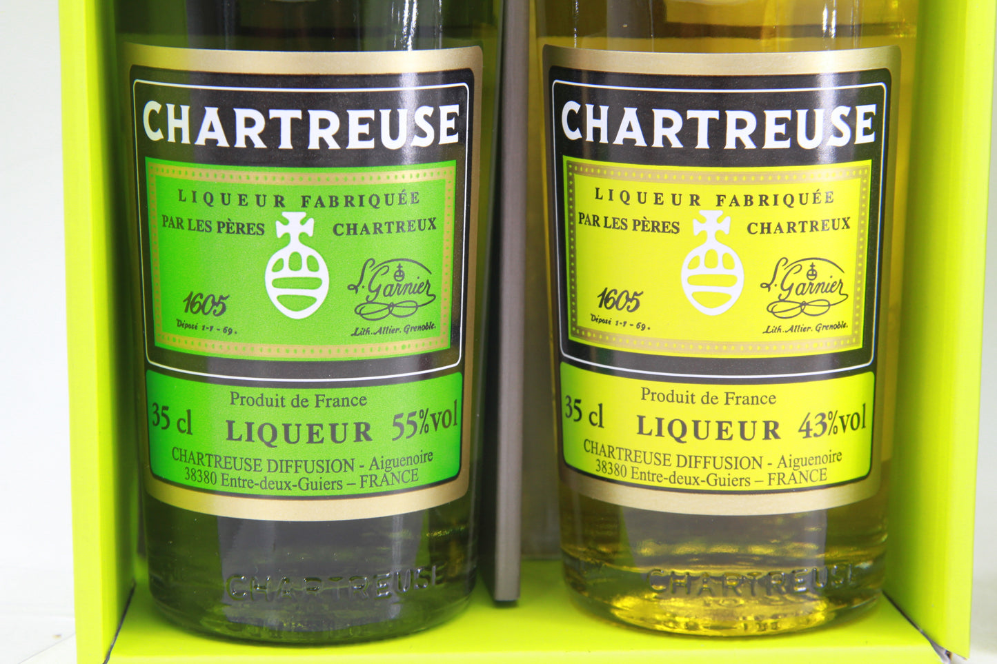 Coffret Dégustation  Chartreuse Père Chartreux   Jaune et verte. 2023
