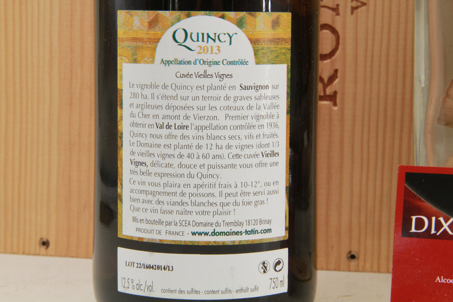 Quincy.    Domaine du Tramblay   VV    2013
