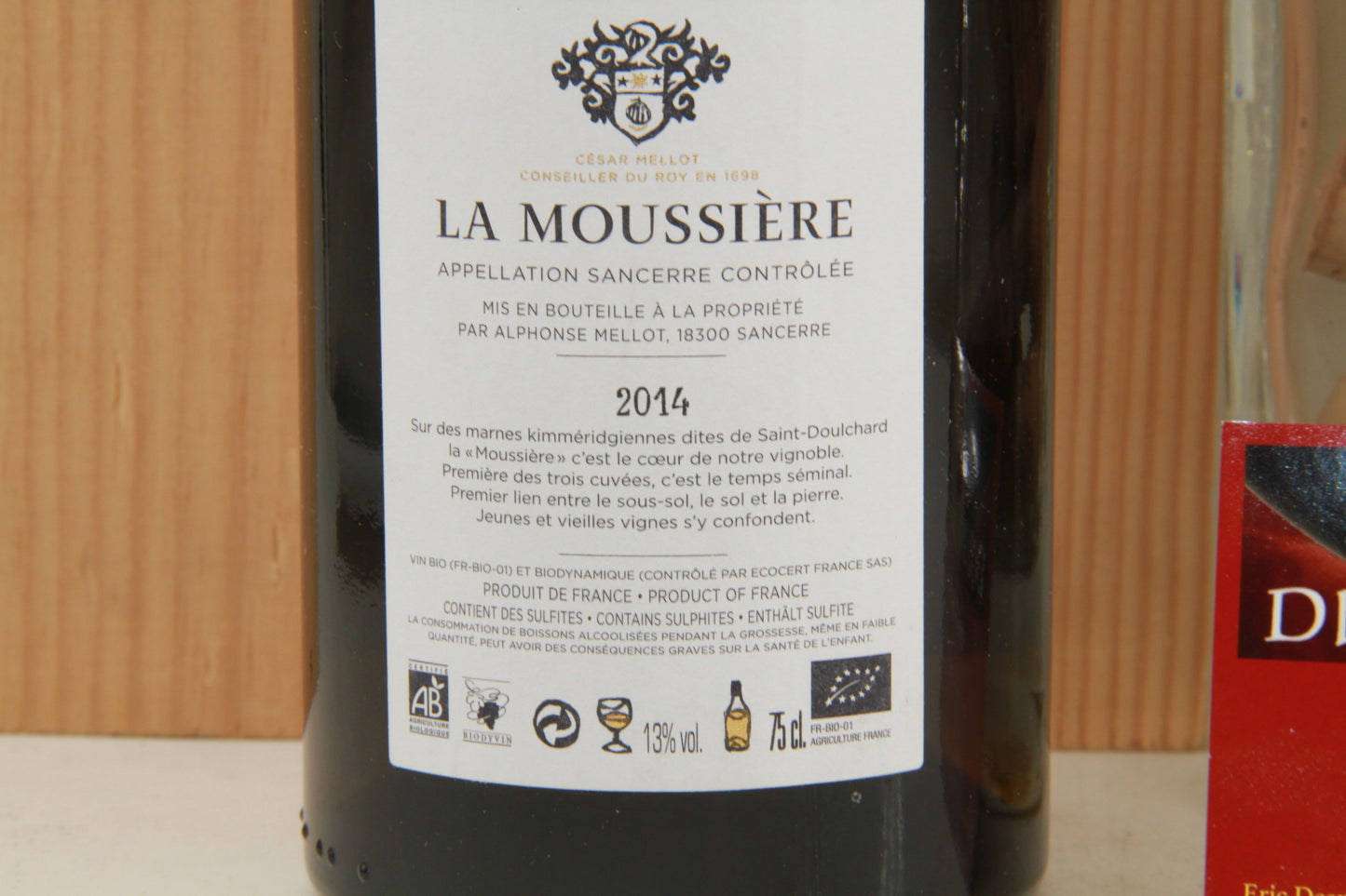 Sancerre La Moussière.   Alphonse Mellot       2014