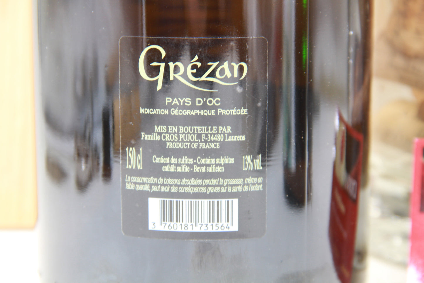 Grezan  Chardonnay   pays d'Oc   Magnum 1,5L   Cros Pujol
