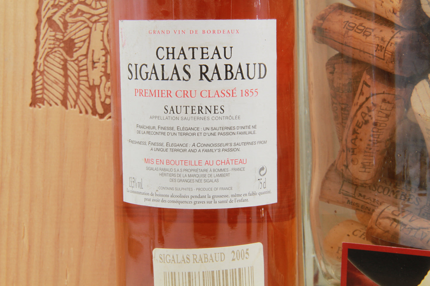 Chateau Sigalas Rabaud     1erGrand Cru Classé   Sauternes.  2005