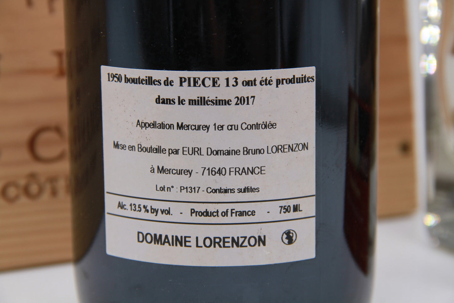 Mercurey 1er Cru "Pièce 13" 2017 – Domaine Lorenzon
