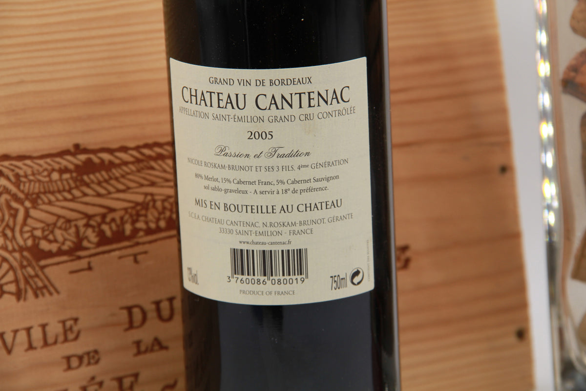 Château Cantenac — Saint-Émilion Grand Cru.     2005