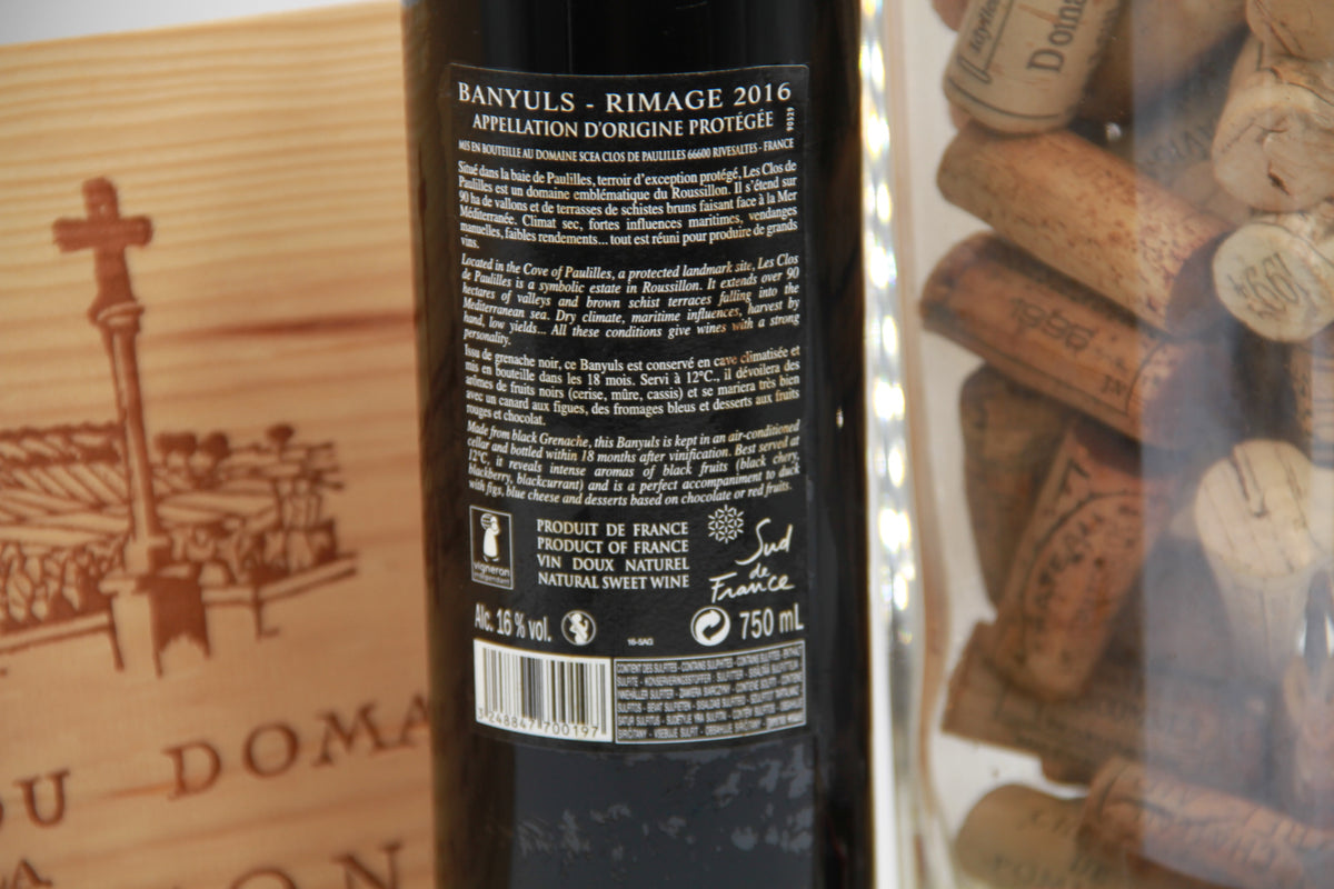 Banyuls Rimage   Les Clos de Paulillies  Domaine Cazes.   2016