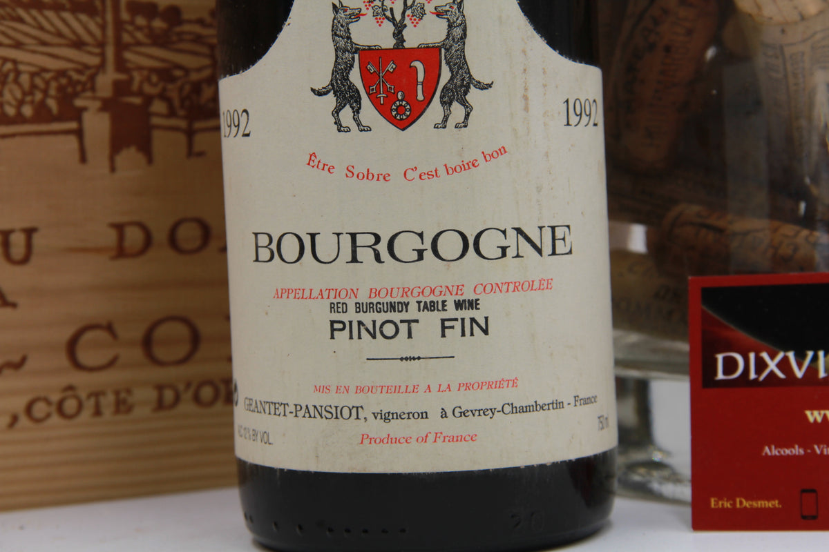 Bourgogne Pinot Fin  – Domaine Geantet-Pansiot.  1992