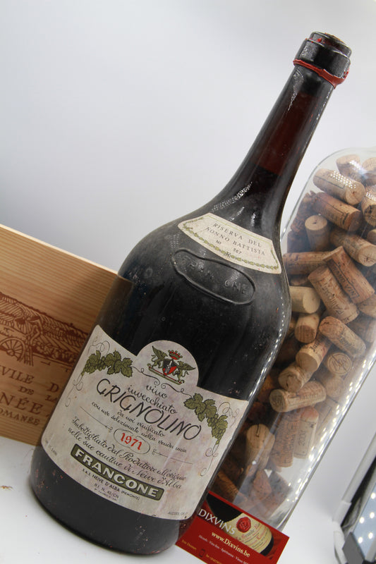 Grignolino Vino Invecchiato 1971 "Riserva del Nonno Battista" – Cantine Francone (Neive d'Alba) – Format Spécial 3,8 Litres