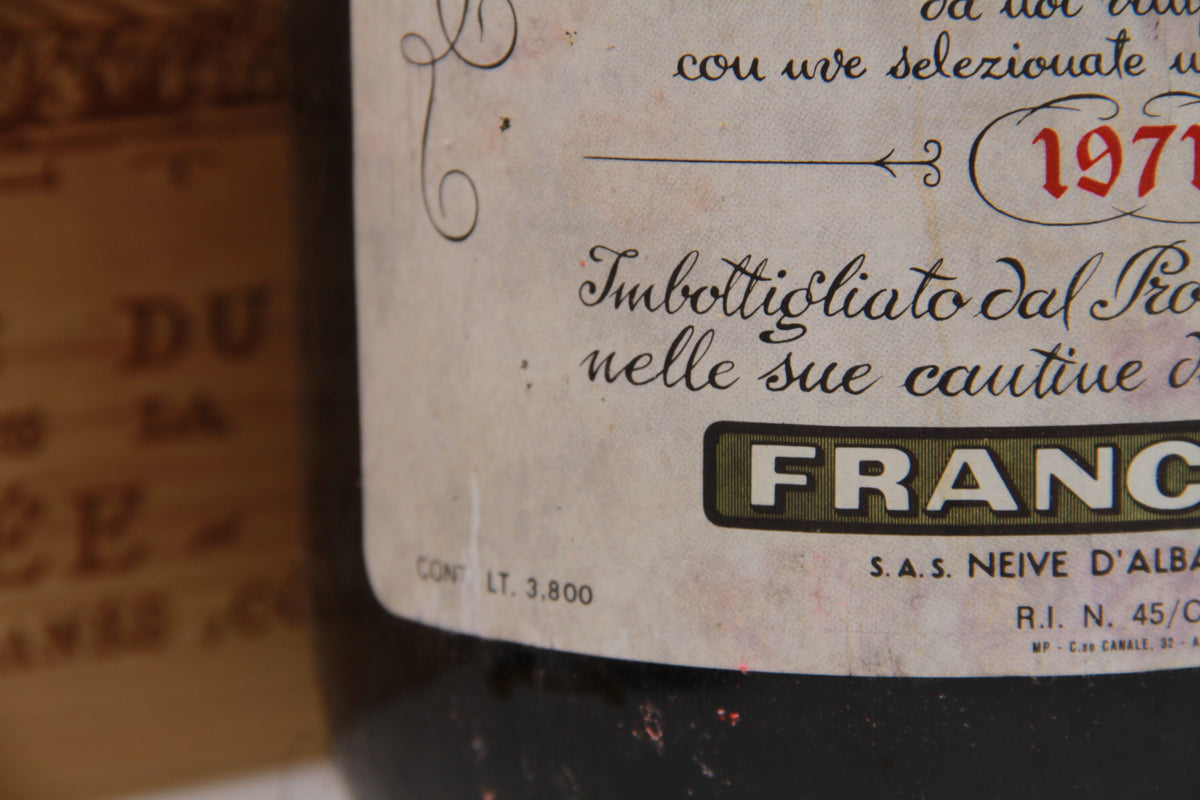 Grignolino Vino Invecchiato 1971 "Riserva del Nonno Battista" – Cantine Francone (Neive d'Alba) – Format Spécial 3,8 Litres