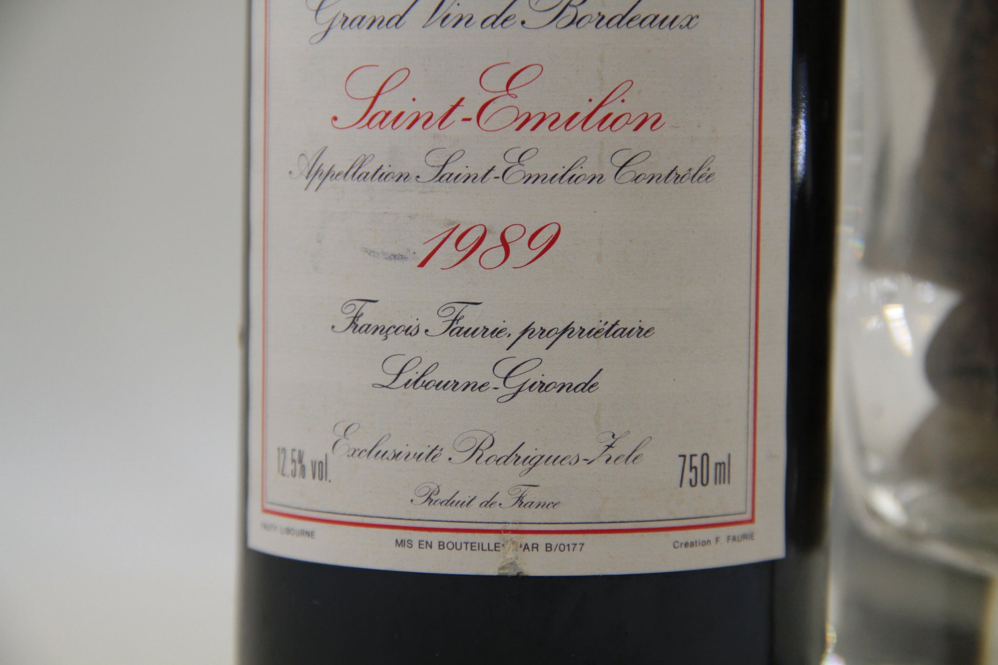 Domaine de la Jalousie  ** 1989 ** Saint Émilion - Eric-Dixvins