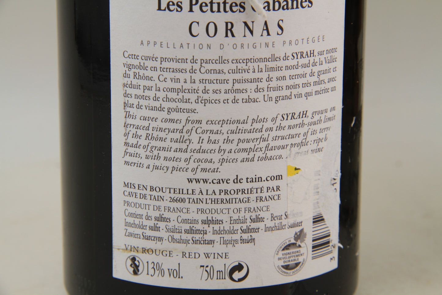 - Cornas   " Les Petites Cabanes "  ** 2014 ** Cave de Tain - Eric-Dixvins