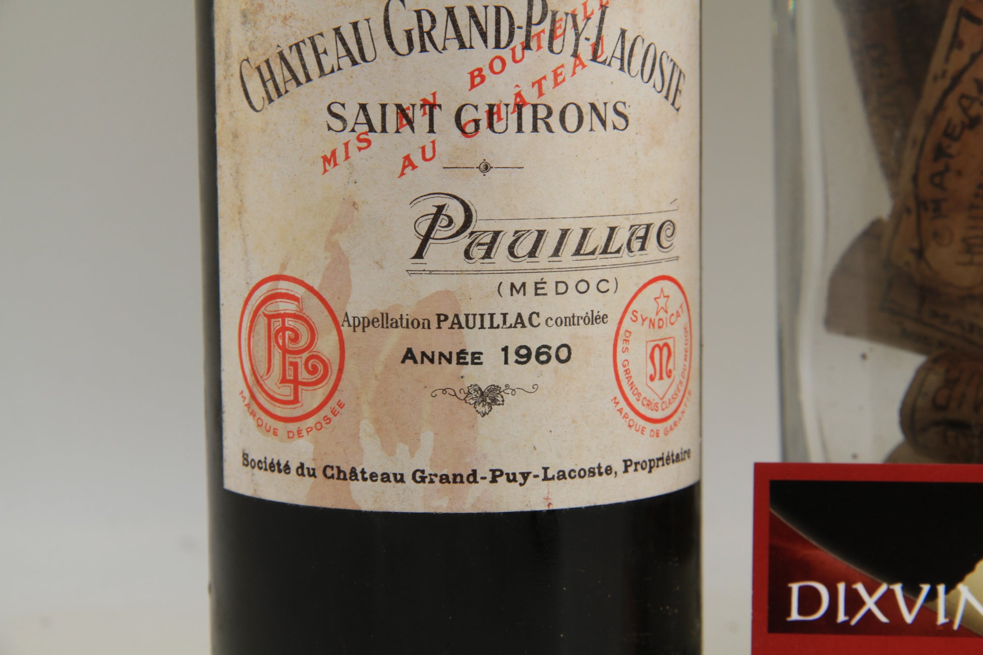 Chateau Grand-Puy-Lacoste   ** 1960 **  Pauillac  Grand Cru Classé - Eric-Dixvins